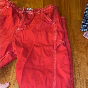 BDG red carpenter pants